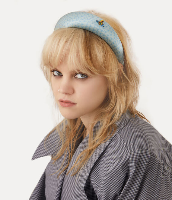Vivienne Westwood Hilma Orb Silk Headband In Blue