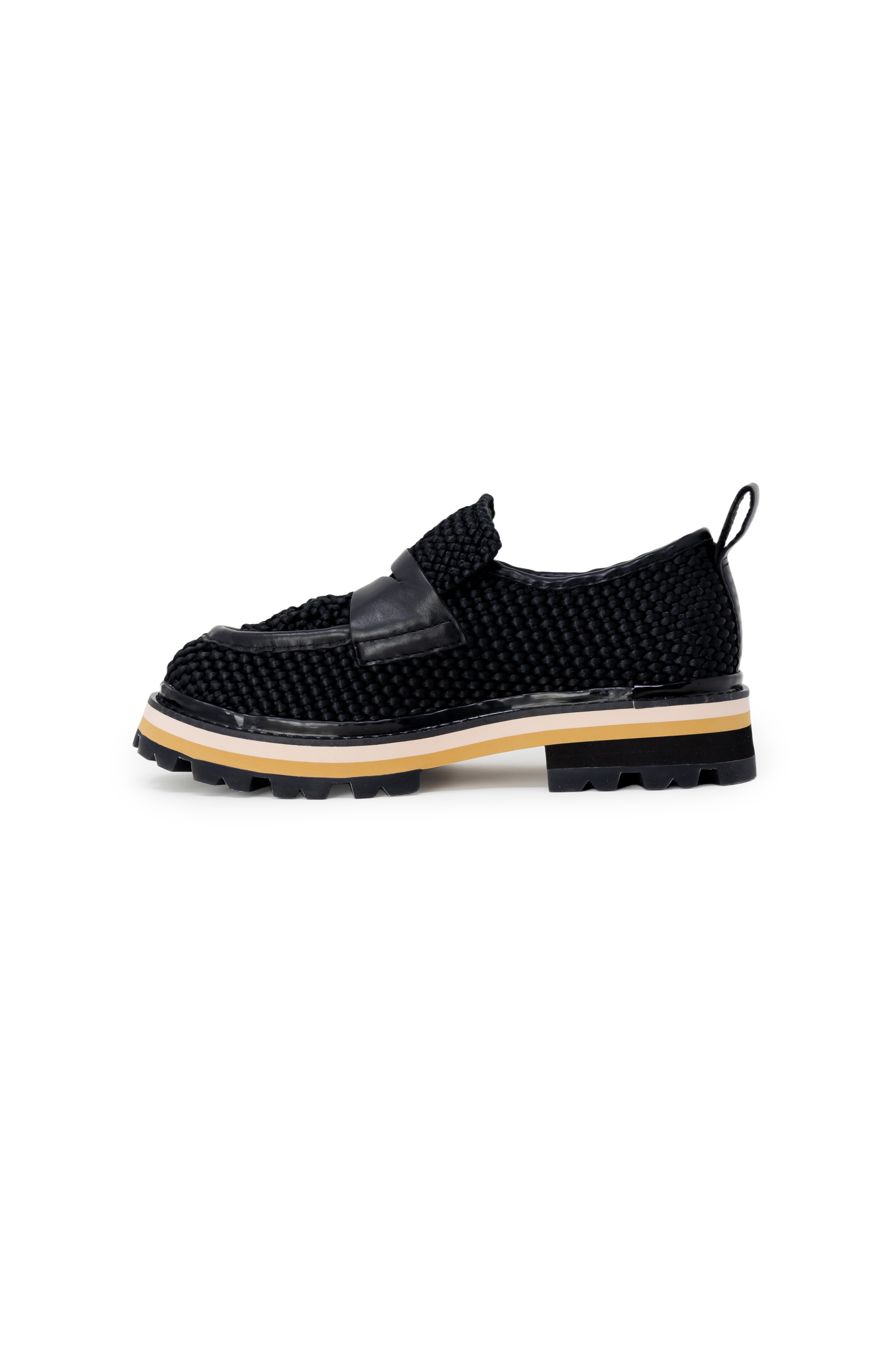 Ash Genial Textured Leather Loafers In Black
