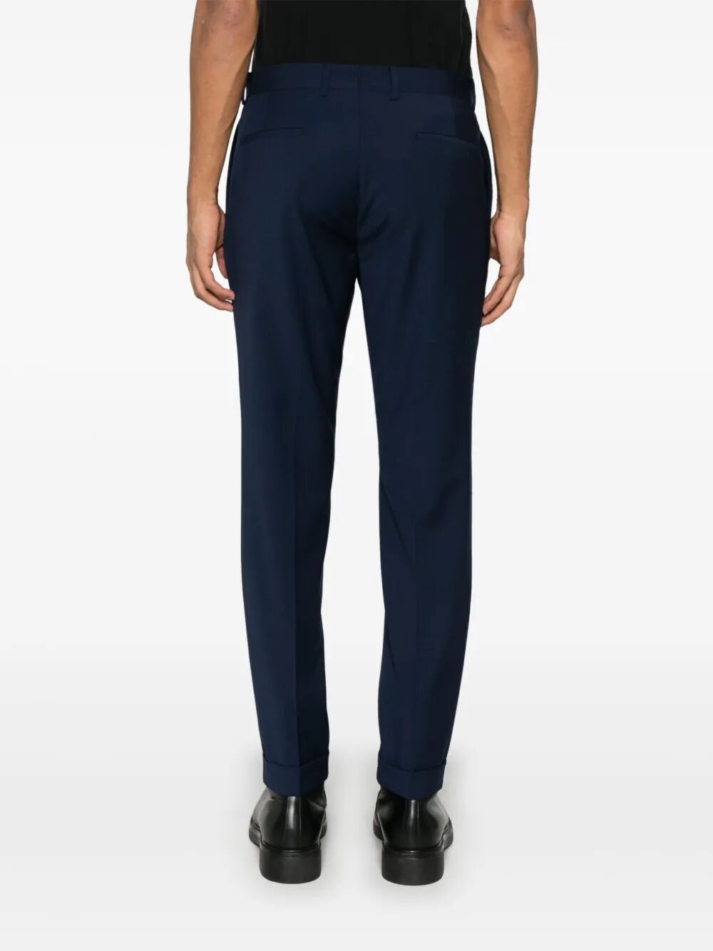 Barba Napoli Belt Loops Slacks In Black