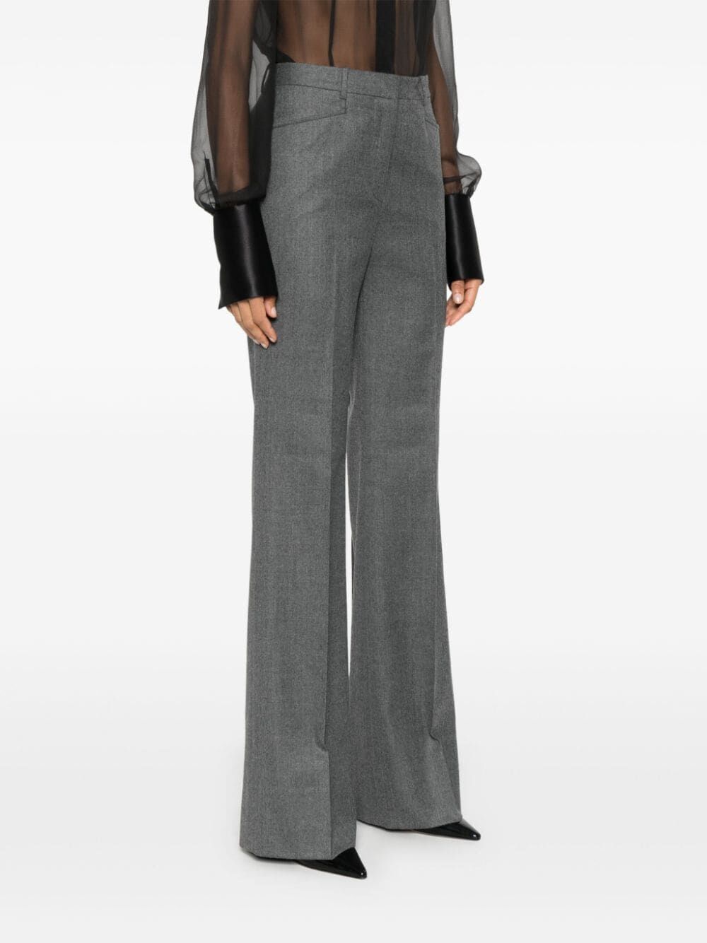 Tom Ford Creased Wool Tailored Trousers - Women's - Silk/wool/cupro In Black