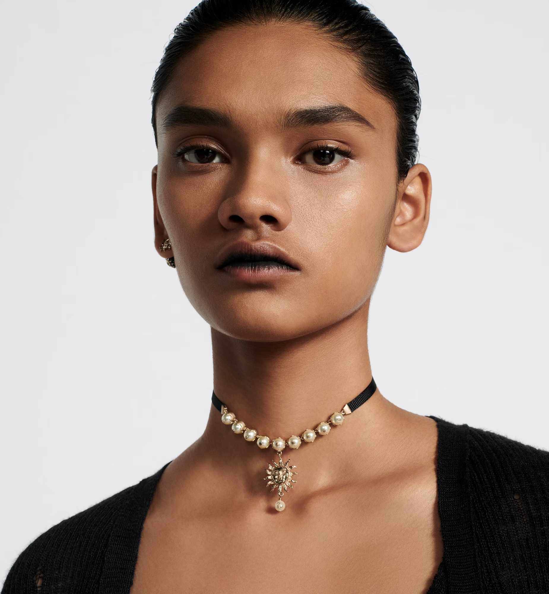 Dior Toile De Jouy Soleil Neckchain In Yellow