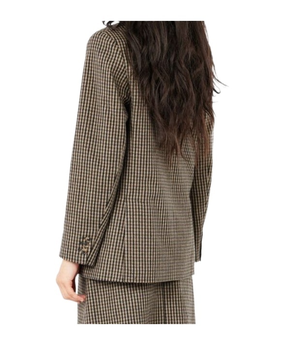 Apc Double-breasted Long Sleeve Top Front Pockets In Brown