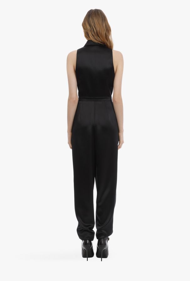 Balmain Double-breasted Jumpsuit In Black
