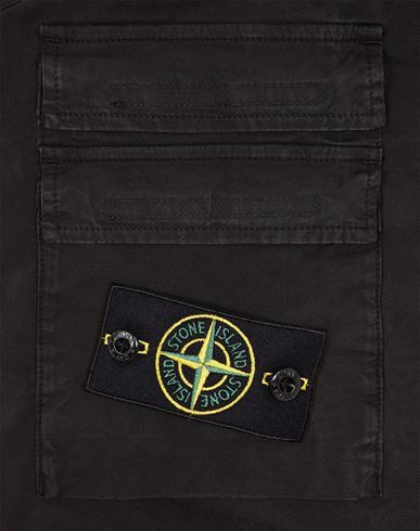 STONE ISLAND COMPASS-PATCH ZIP-UP SHIRT JACKET