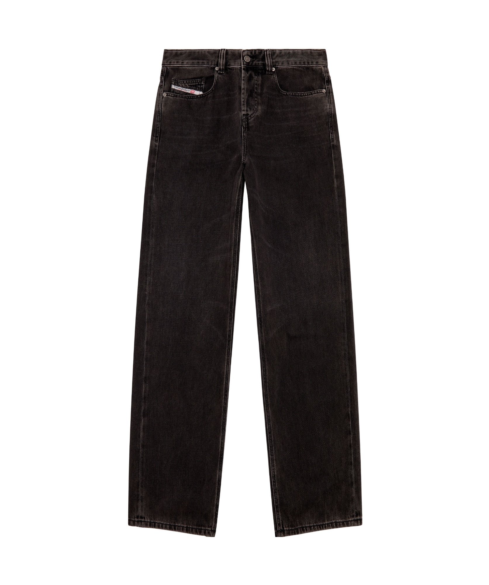 Diesel D-macro Black Wide Leg Jeans In Black