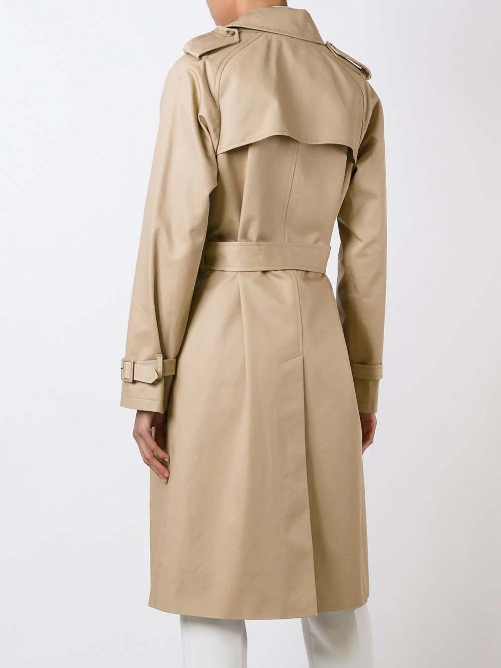 Apc Beige Greta Trench Coat In Nude
