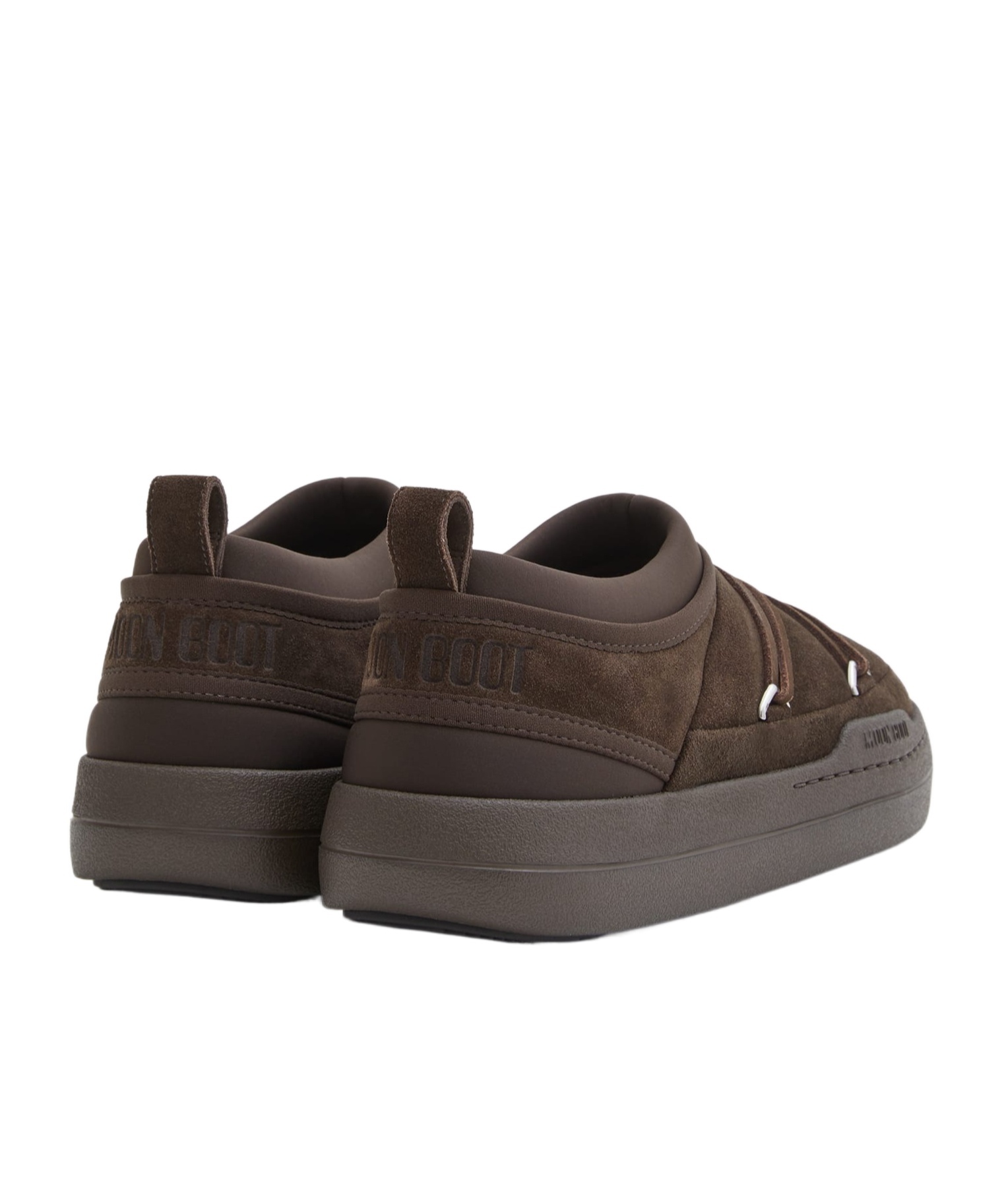 Moon Boot Brown Suede Mb Park Icon Slip Ons In Black