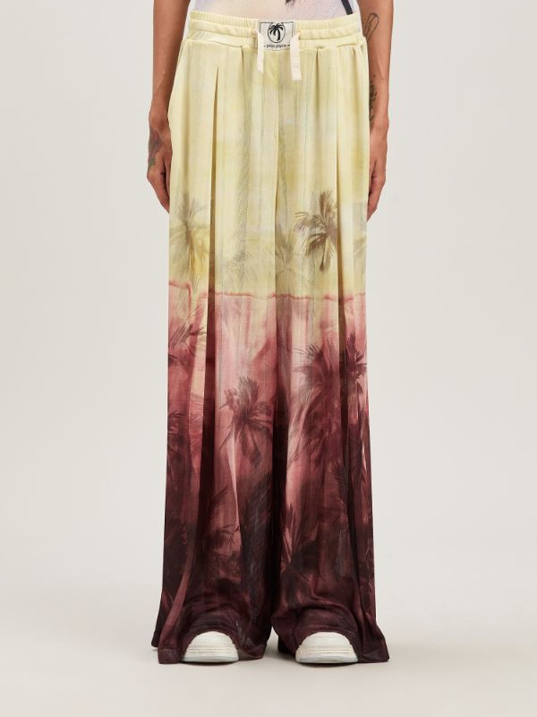 Shop Palm Angels Sunset Palms Trousers In Nude