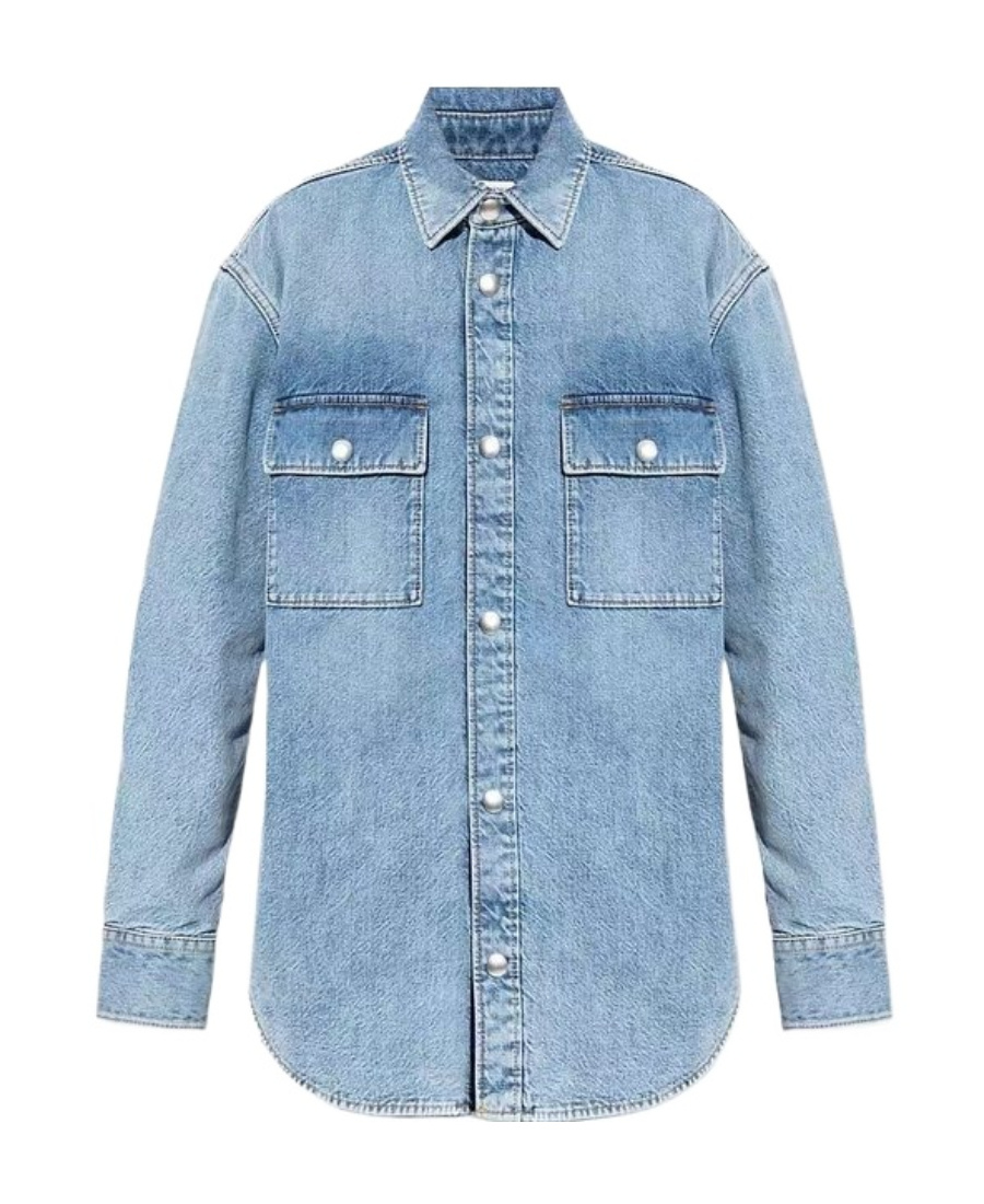 Bottega Veneta Denim Overshirt In Blue