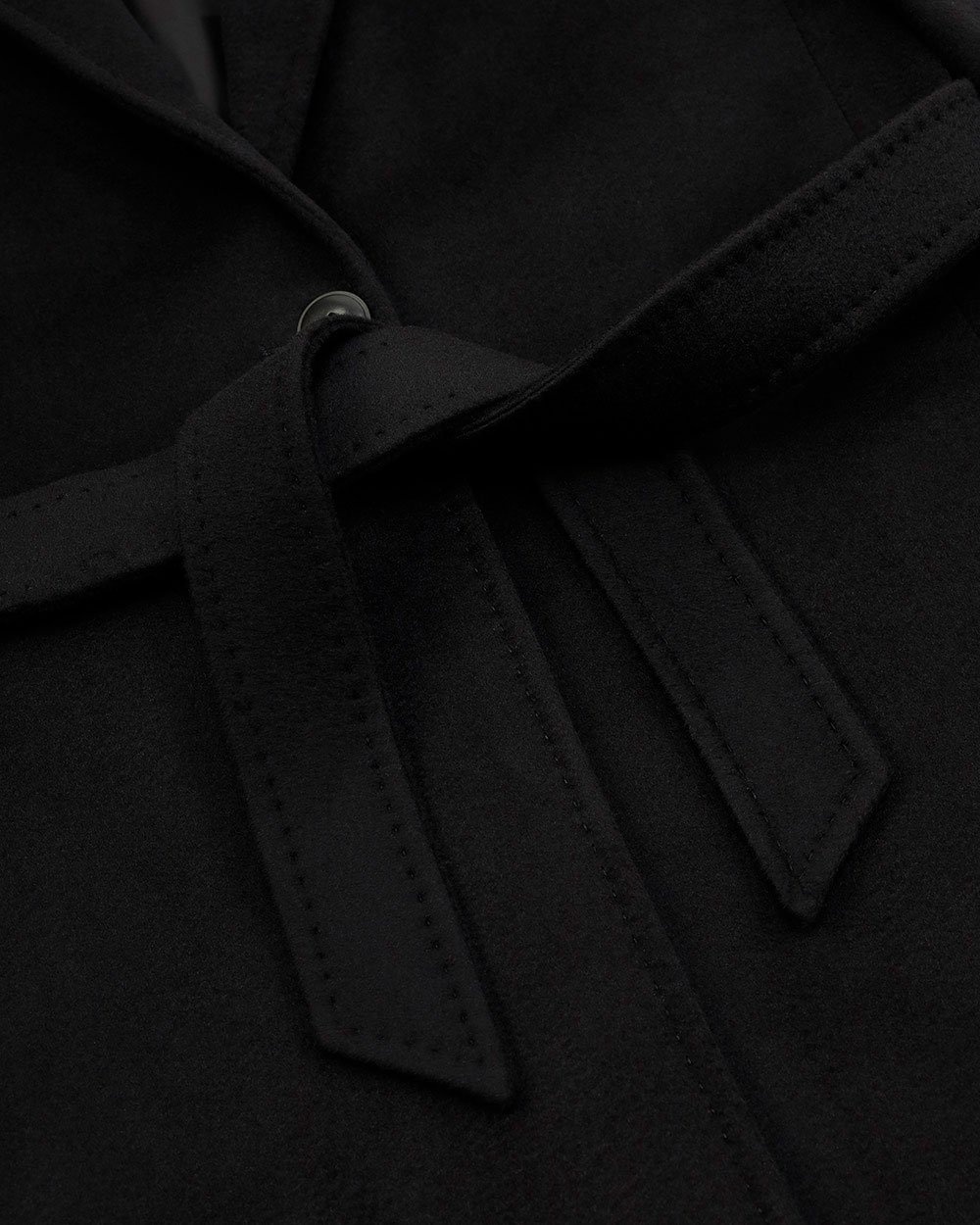 Max Mara Belt Coat In Black