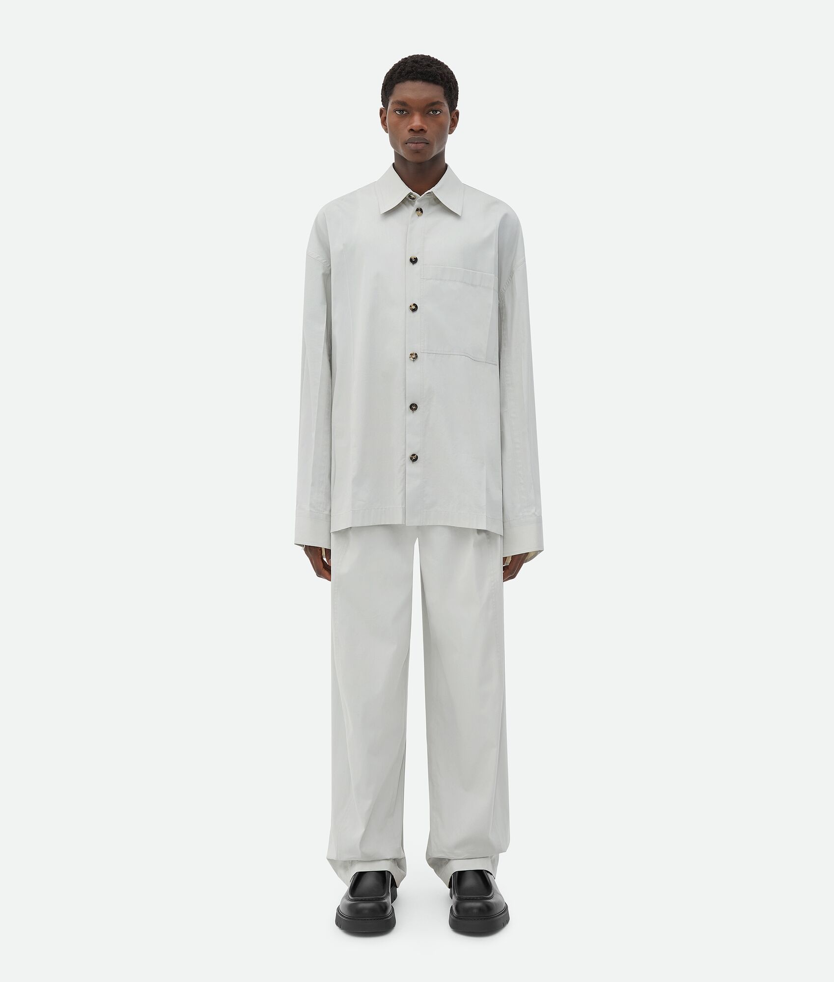 Bottega Veneta Light Wool Silk Mouline Blazer Pants In White