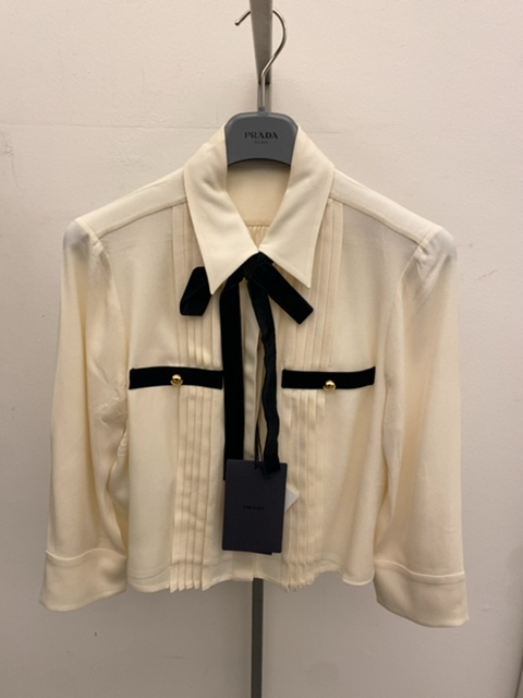 Prada Long-sleeved Shirt In Nude