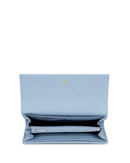 Gucci Double-folded Long Wallet In Blue