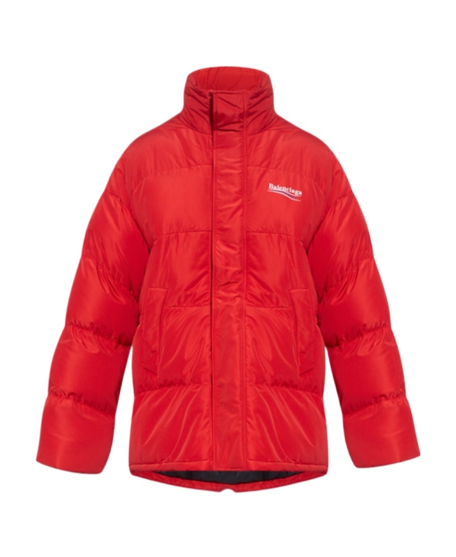 Balenciaga Nylon Puffer Jacket With Extractable Hood In Red