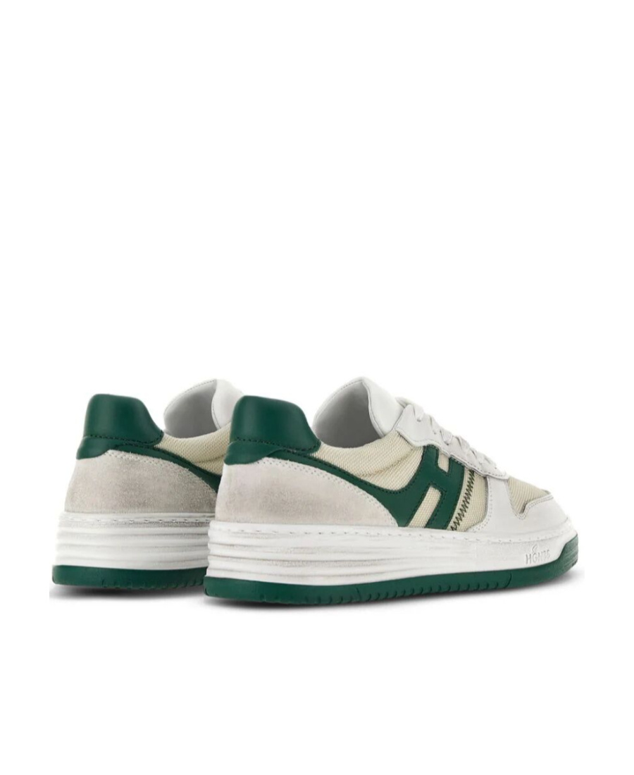 Hogan H630 Logo-patch Lace-up Sneakers In White