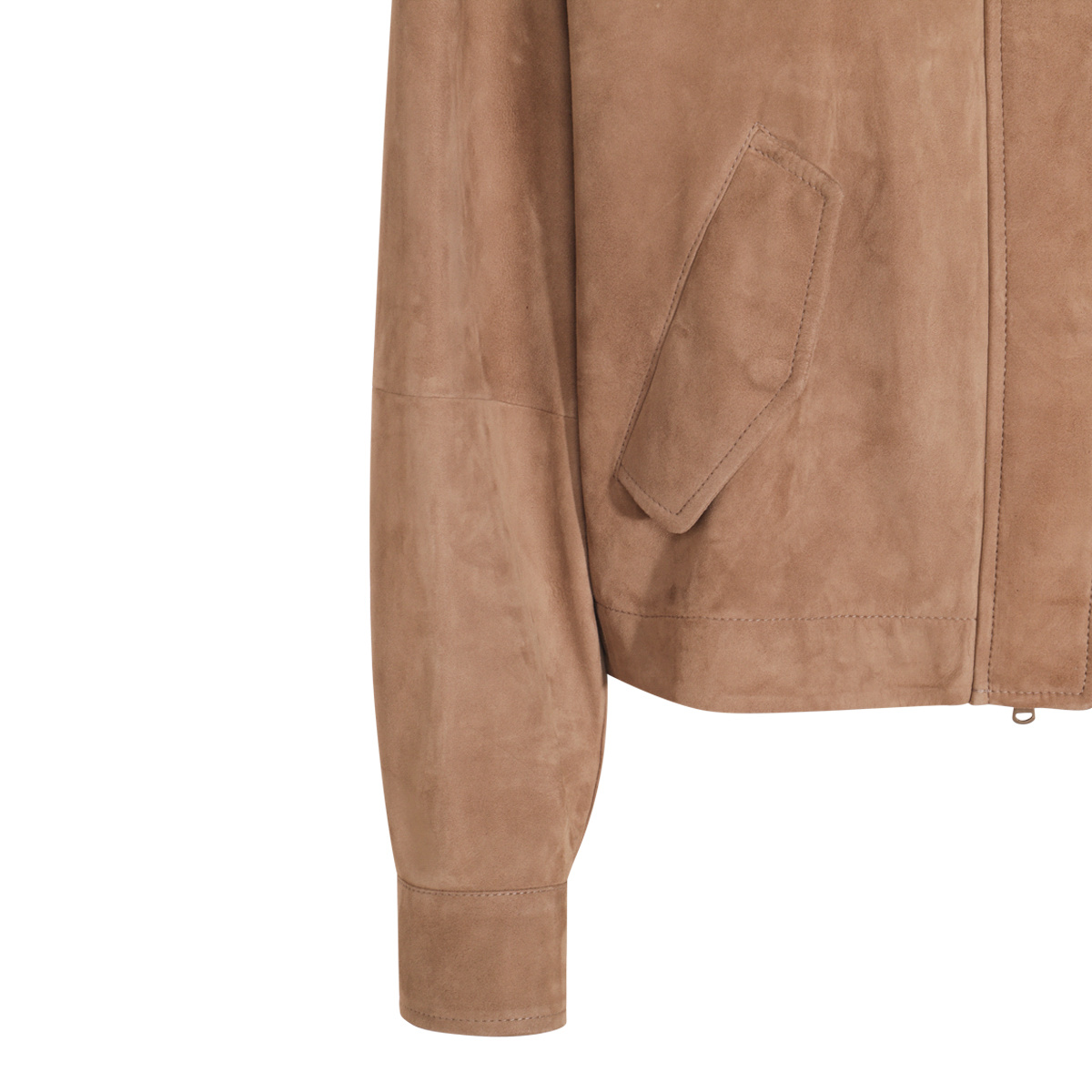 Brunello Cucinelli Leather Jacket With Button Detail And Front Pockets In Brown