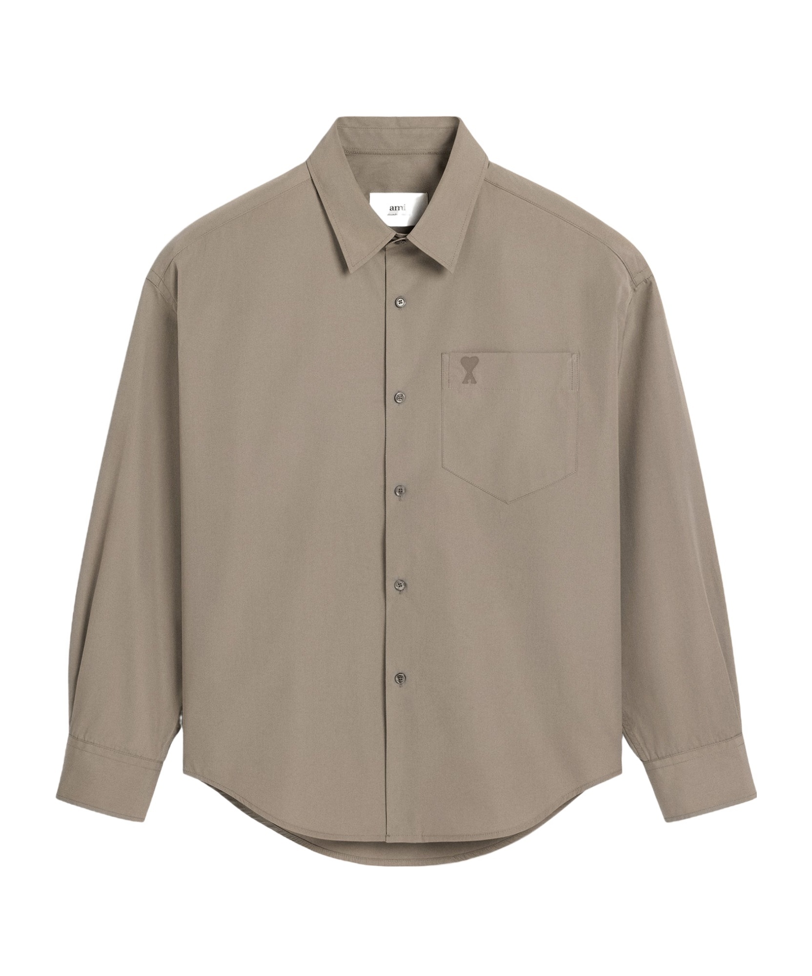 Ami Alexandre Mattiussi Long-sleeved Shirt In Nude