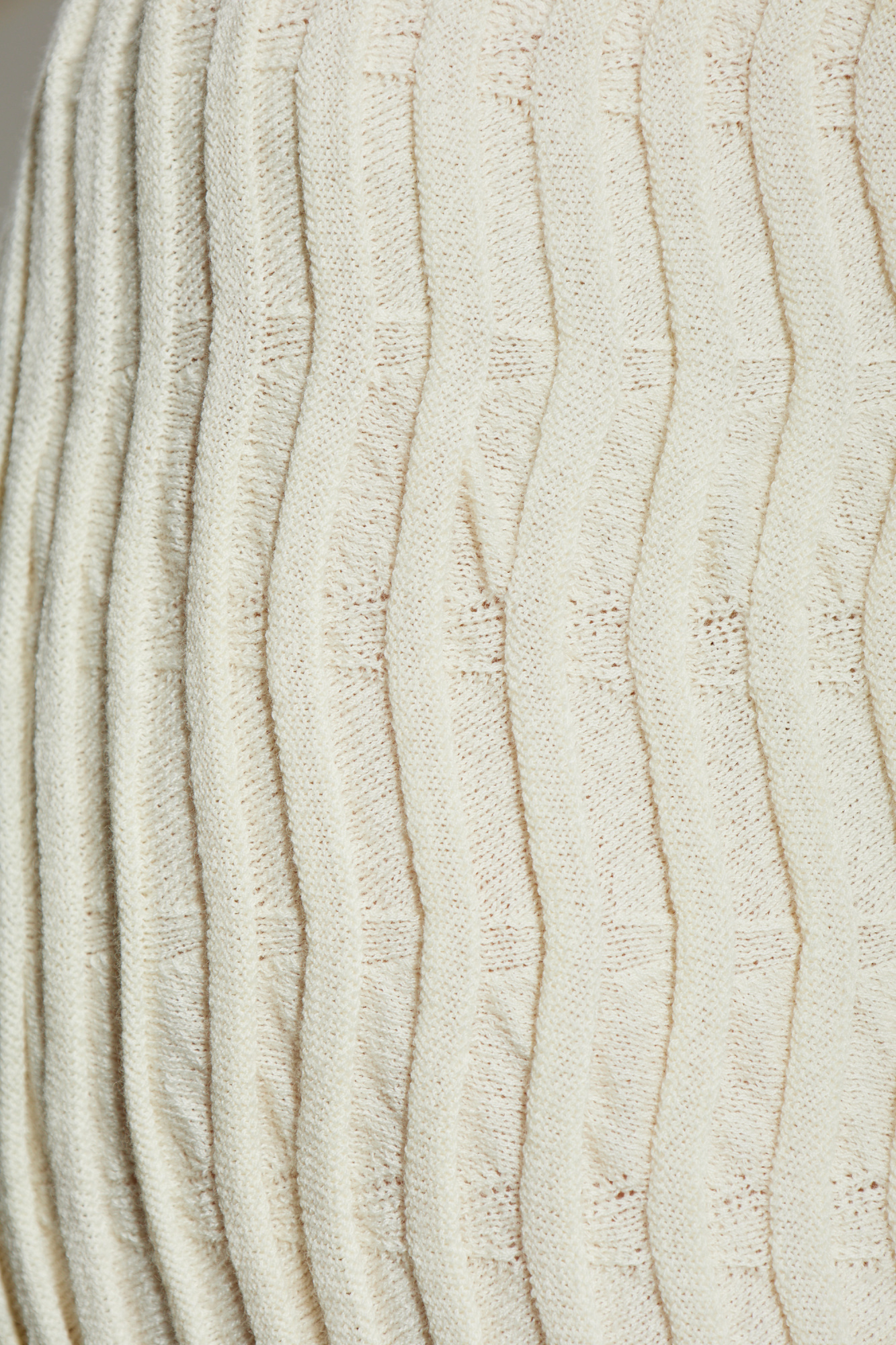 Shop Bottega Veneta Ribbed Wool Skirt In Nude