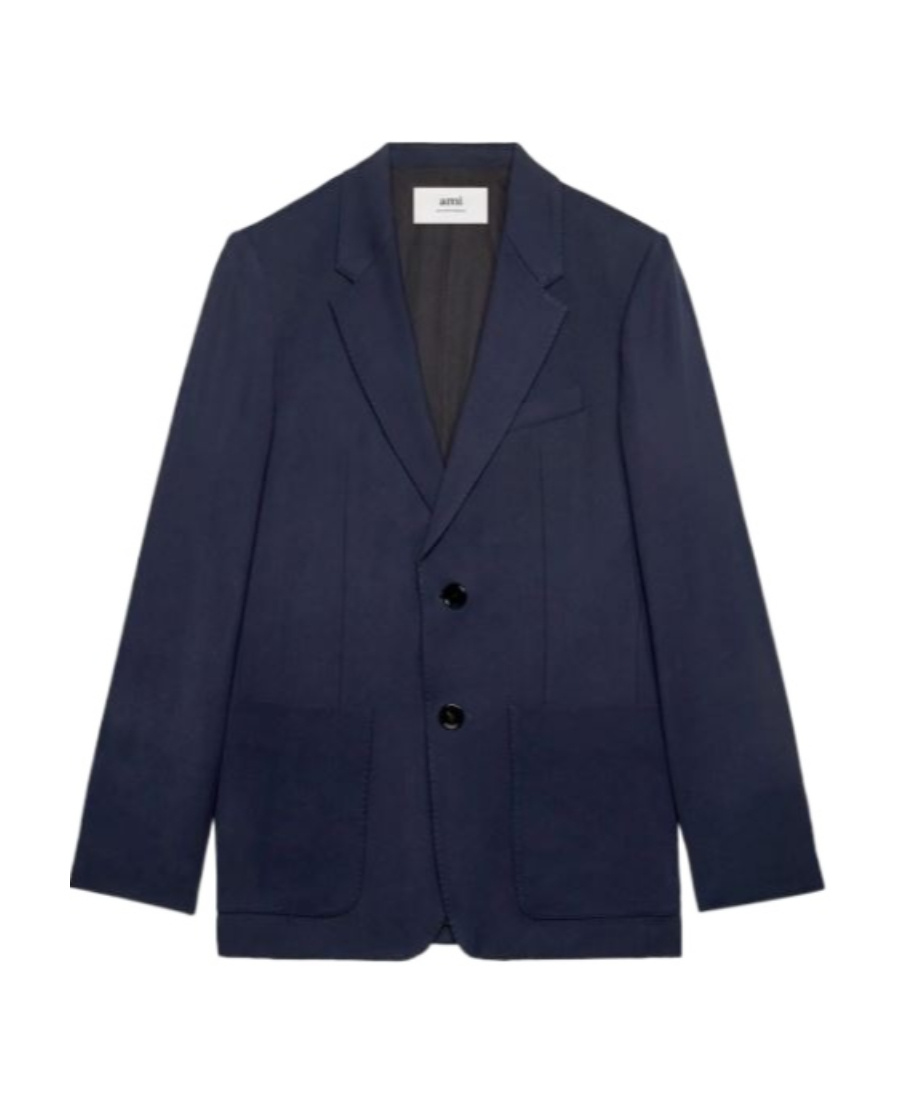 Ami Alexandre Mattiussi Single-breasted Tailored Blazer In Blue