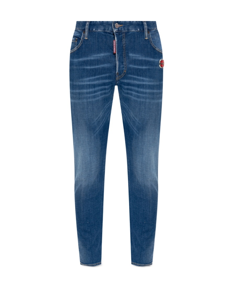 Dsquared2 Distressed Skinny Jeans In Blue