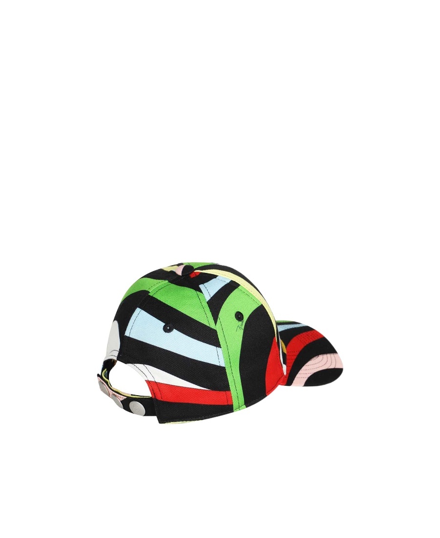 Pucci Marmo-print Baseball Cap In Black