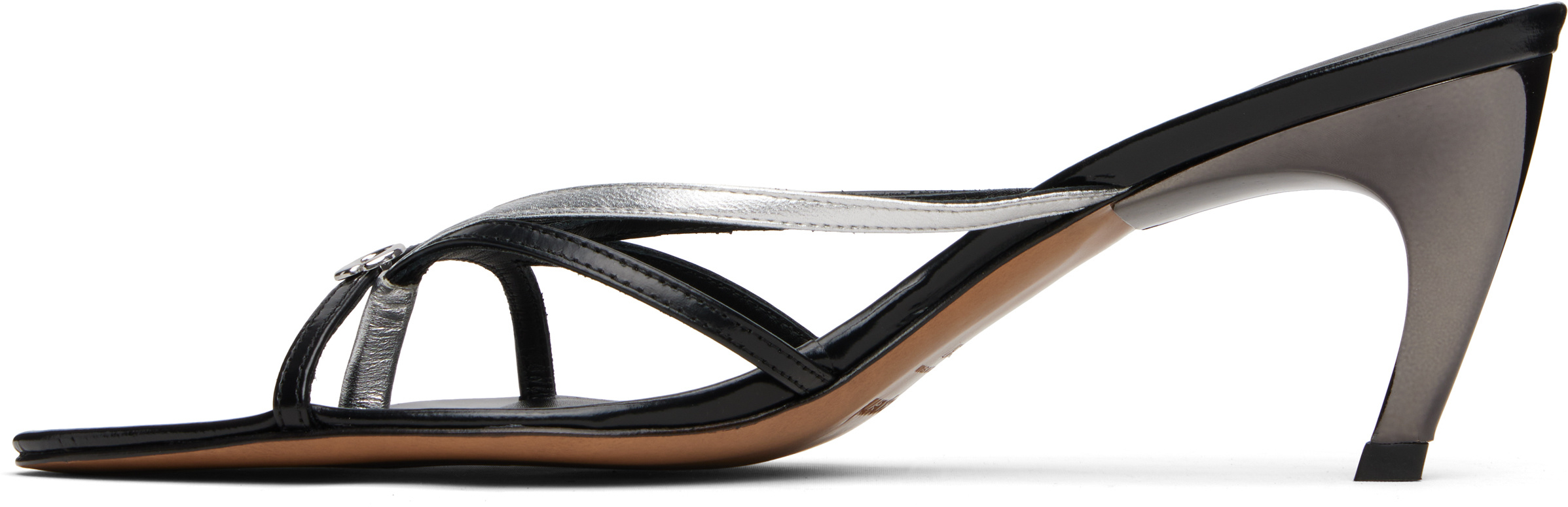 Coperni Low Strap High Heel Sandals In Black