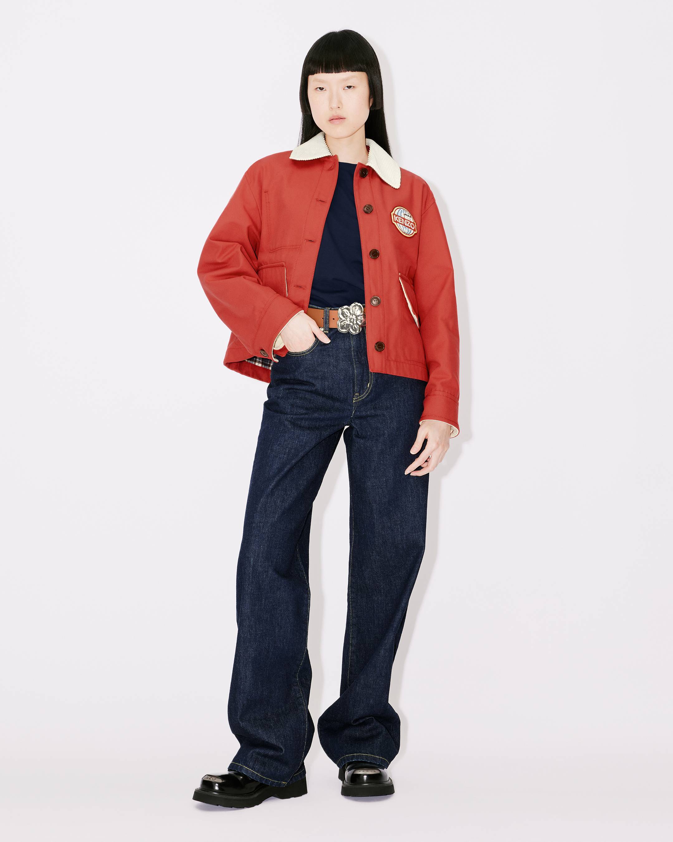 Kenzo Classic Pilot Casual Jacket In Brown