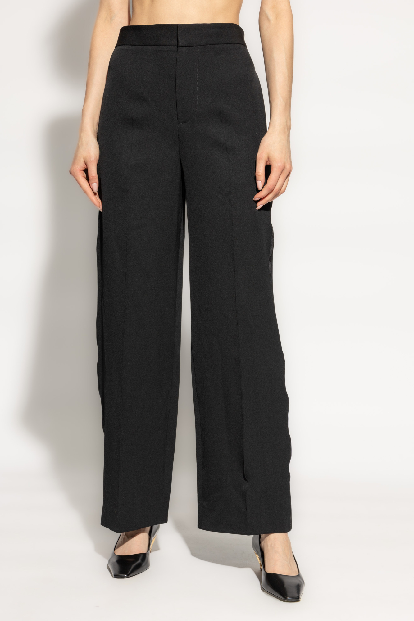 Jw Anderson Wide-leg Mid-rise Trousers In Black