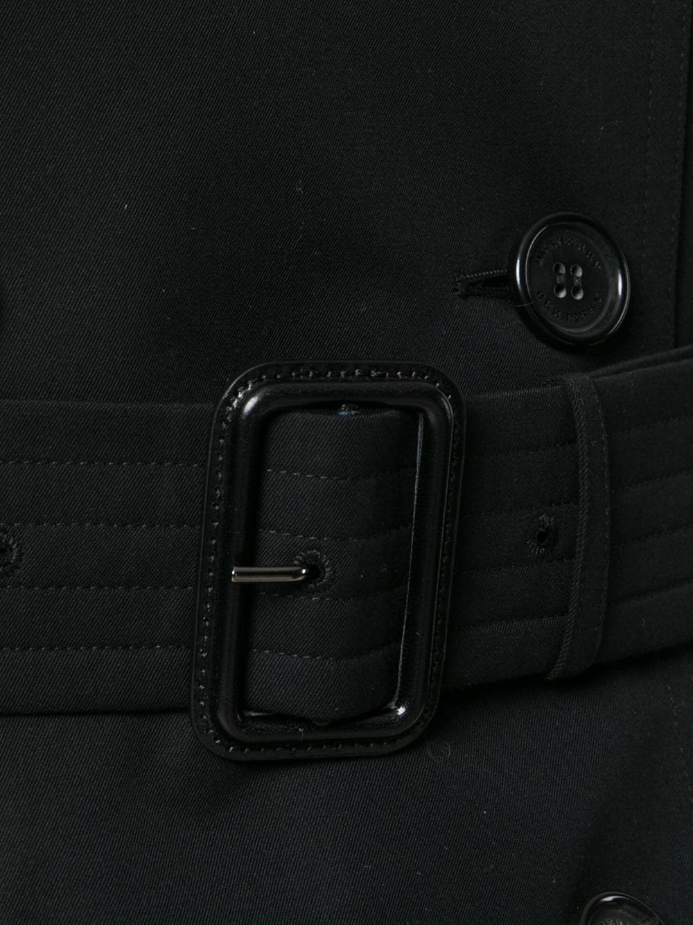 Burberry Cashmere Kensington Trench Coat In Black