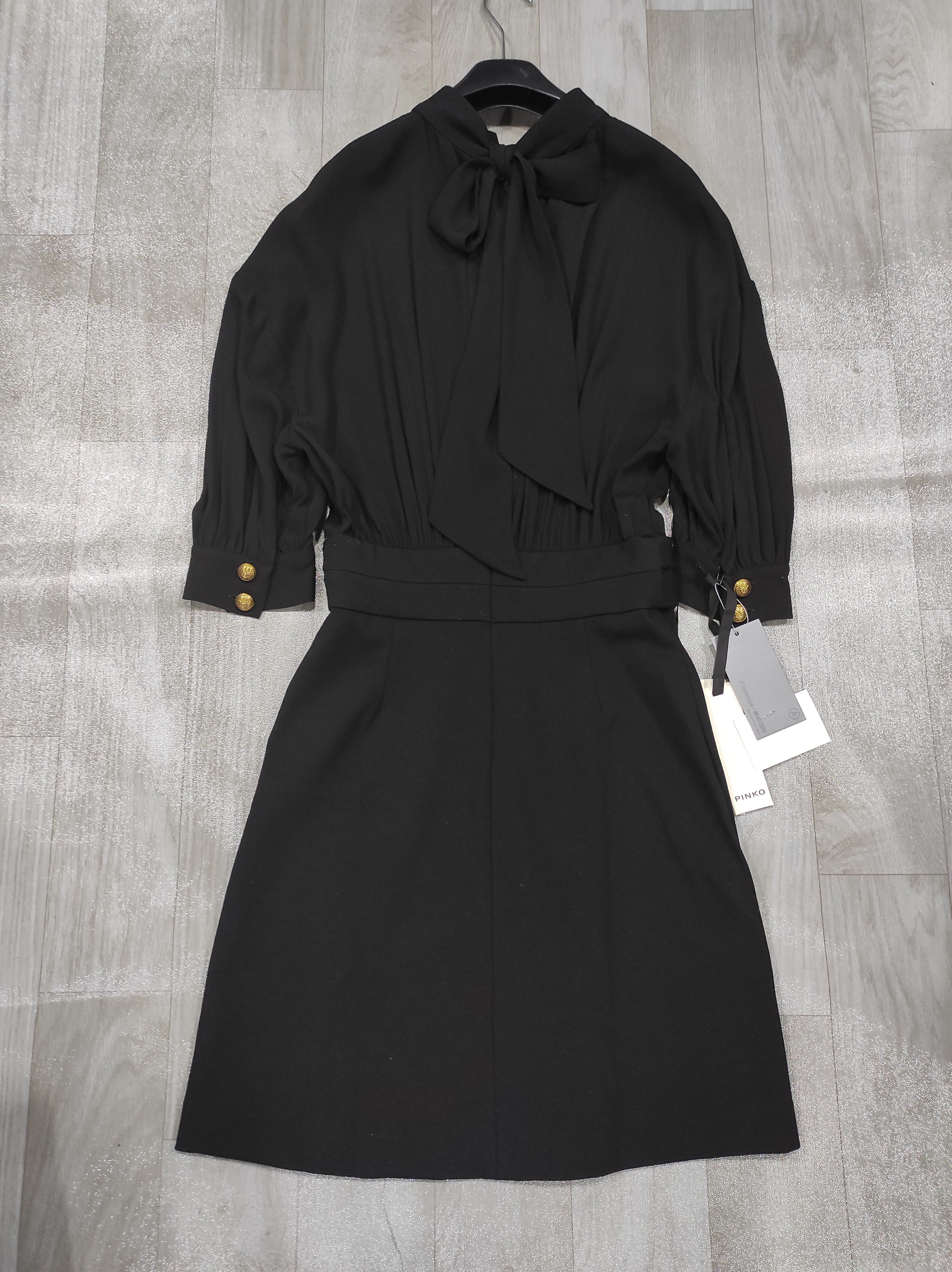Pinko Logo Dress In Black