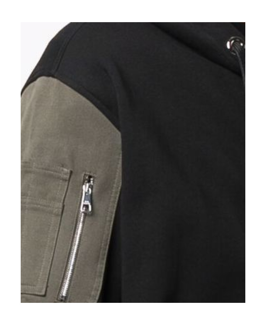 Neil Barrett Black Zippered Sweatshirt In Black