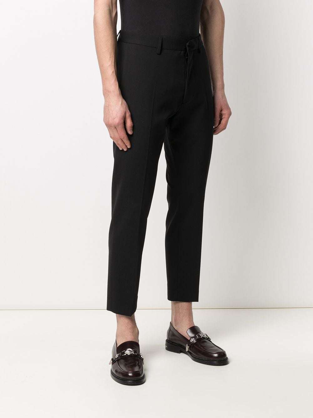 Dsquared2 Dan Stretch-fit Wool Trousers In Black