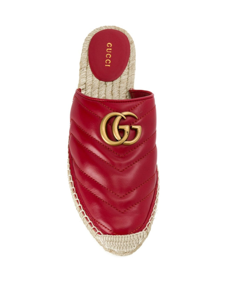 Gucci Double G Espadrilles In Red