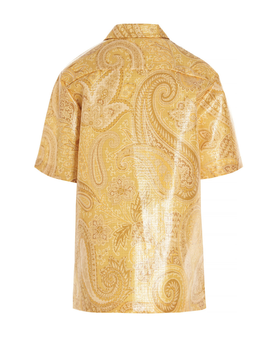 Etro Coated Paisley-print Ripstop Shirt In Nude