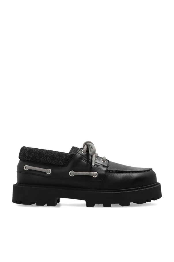 Givenchy Leather Platform Loafers In Black