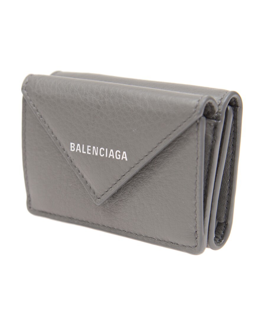 Balenciaga Mini Paper Wallet In Gray