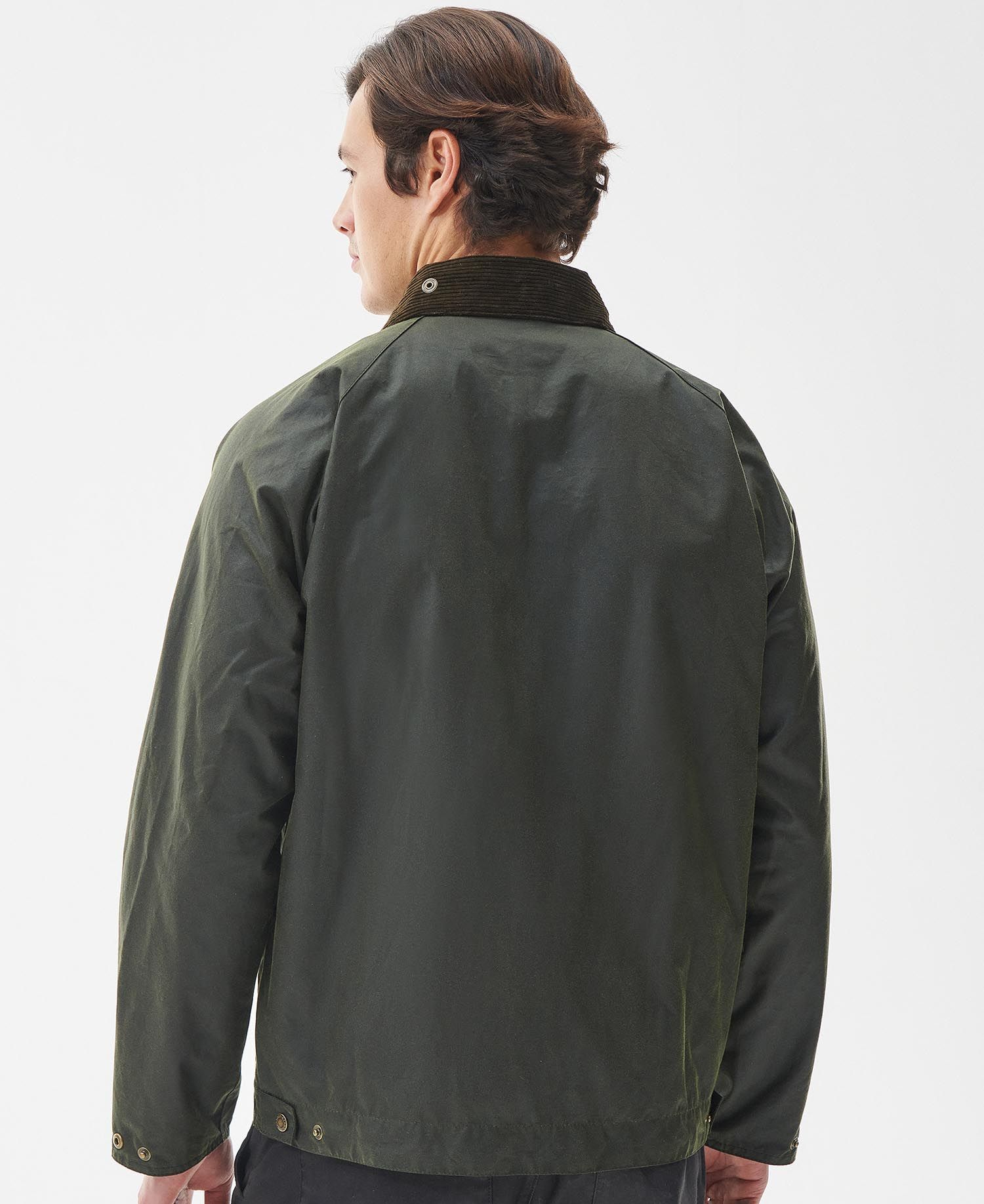 Barbour Bedale Coated-finish Jacket In Black