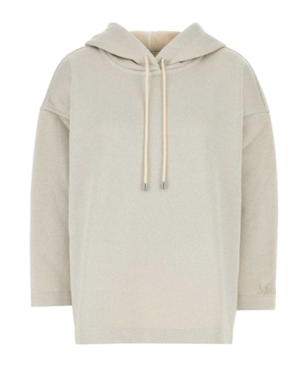 MAX MARA MAX MARA LOGO EMBROIDERED DRAWSTRING HOODIE