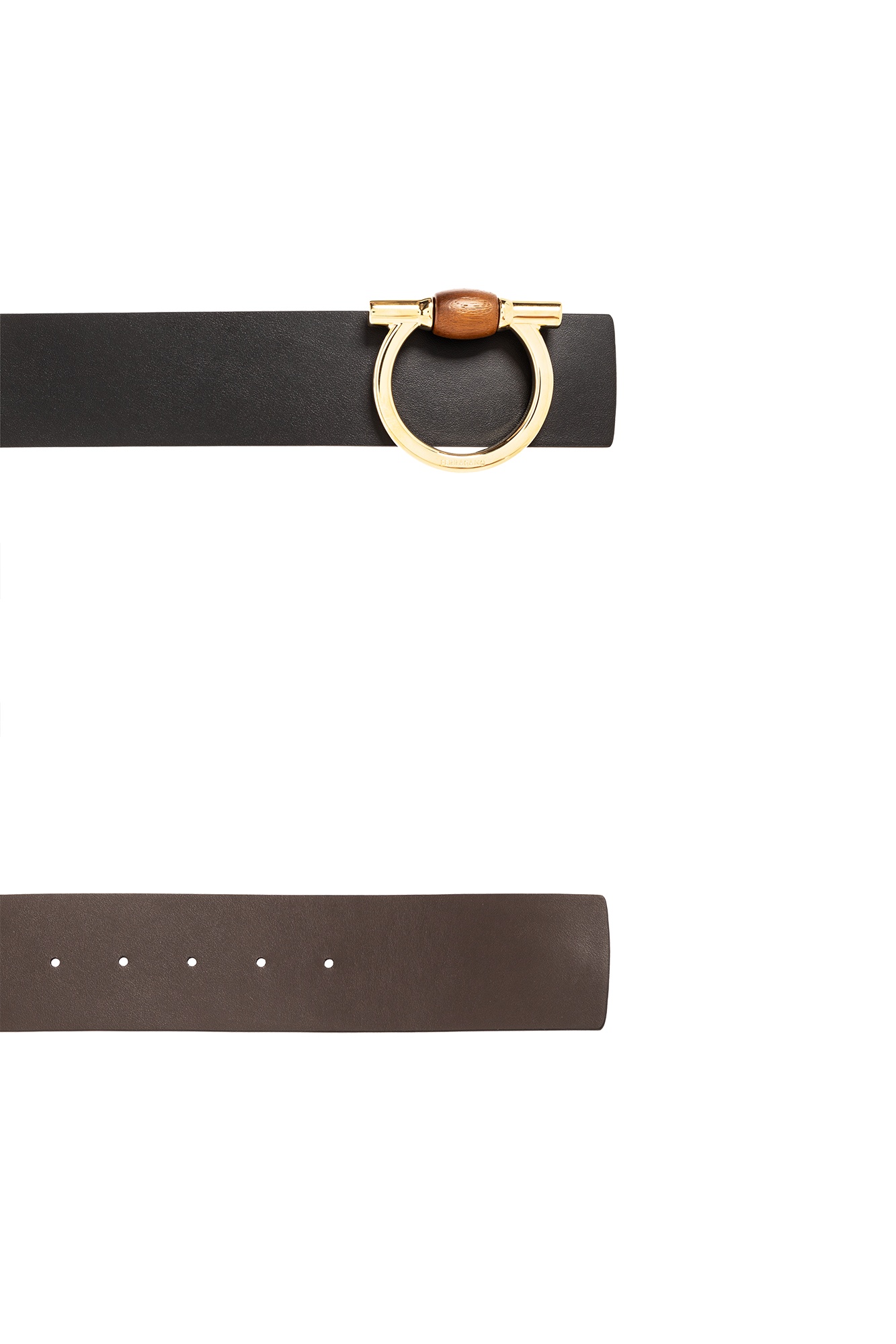Ferragamo Salvatore Reversible Gancini Belt In Black