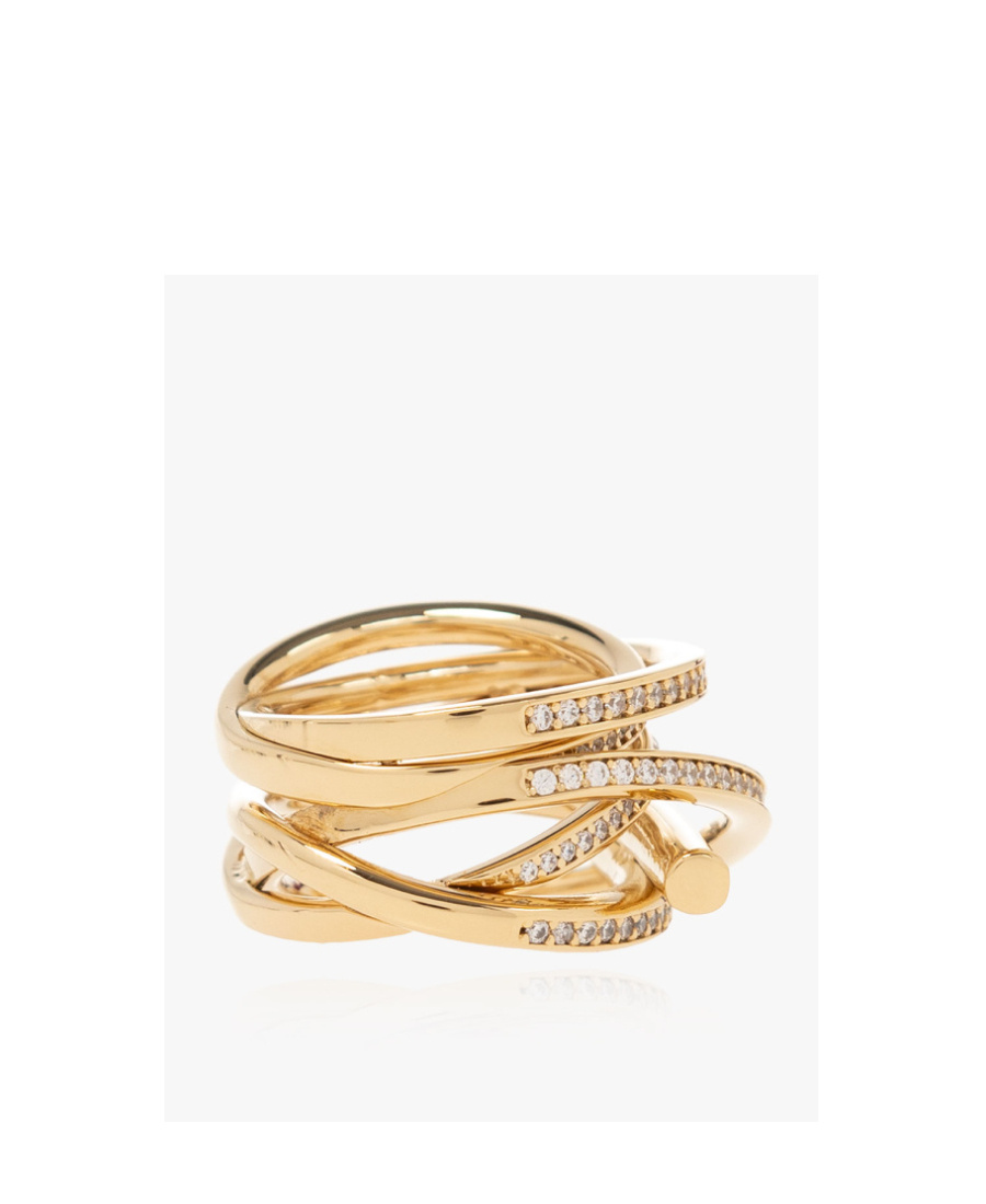 Ferragamo Logo Ring In Yellow