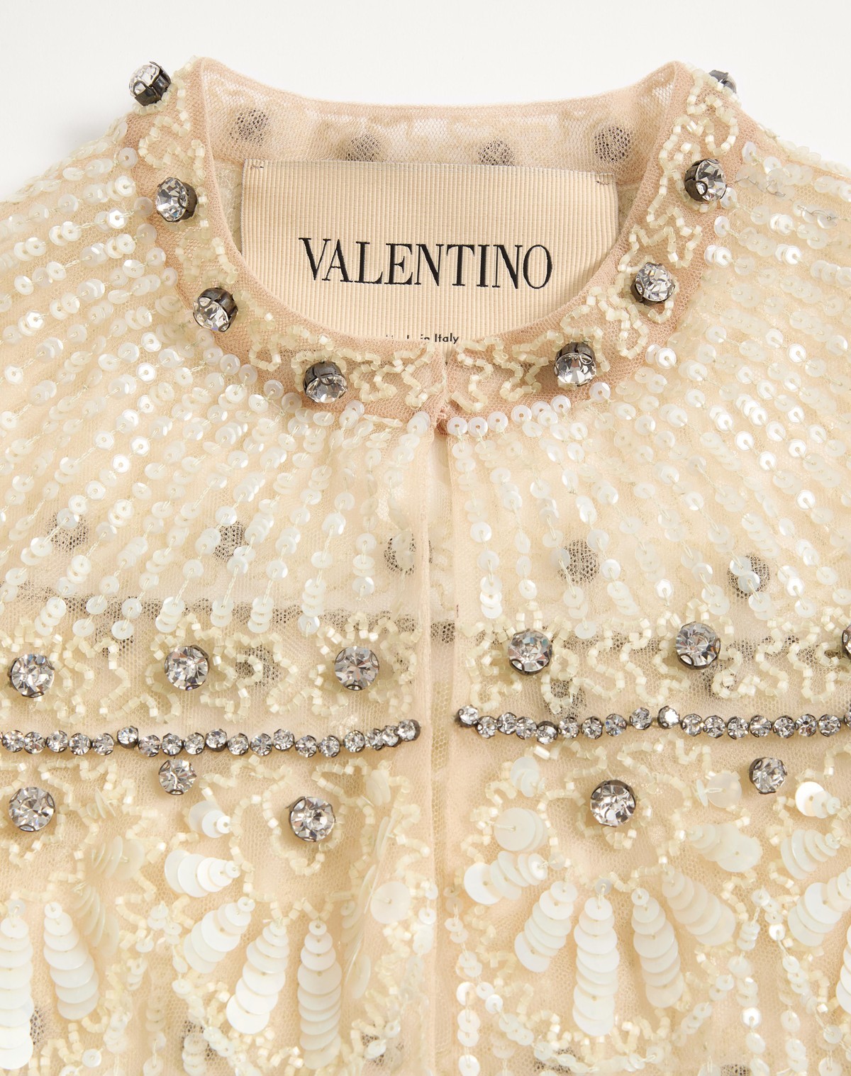 Valentino Embroidered Tulle Shawl In Multi