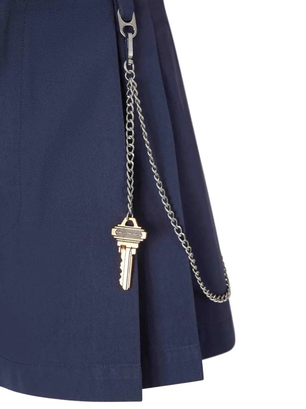 Alexander Wang Pleated Chain-detail Skorts In Blue