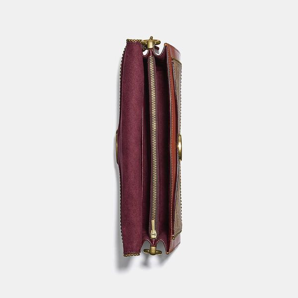 Shop Coach Tabby Signature Canvas Shoulder Bag In Brown