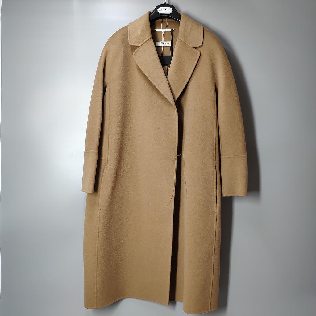 Max Mara Arona Open Coat In Brown