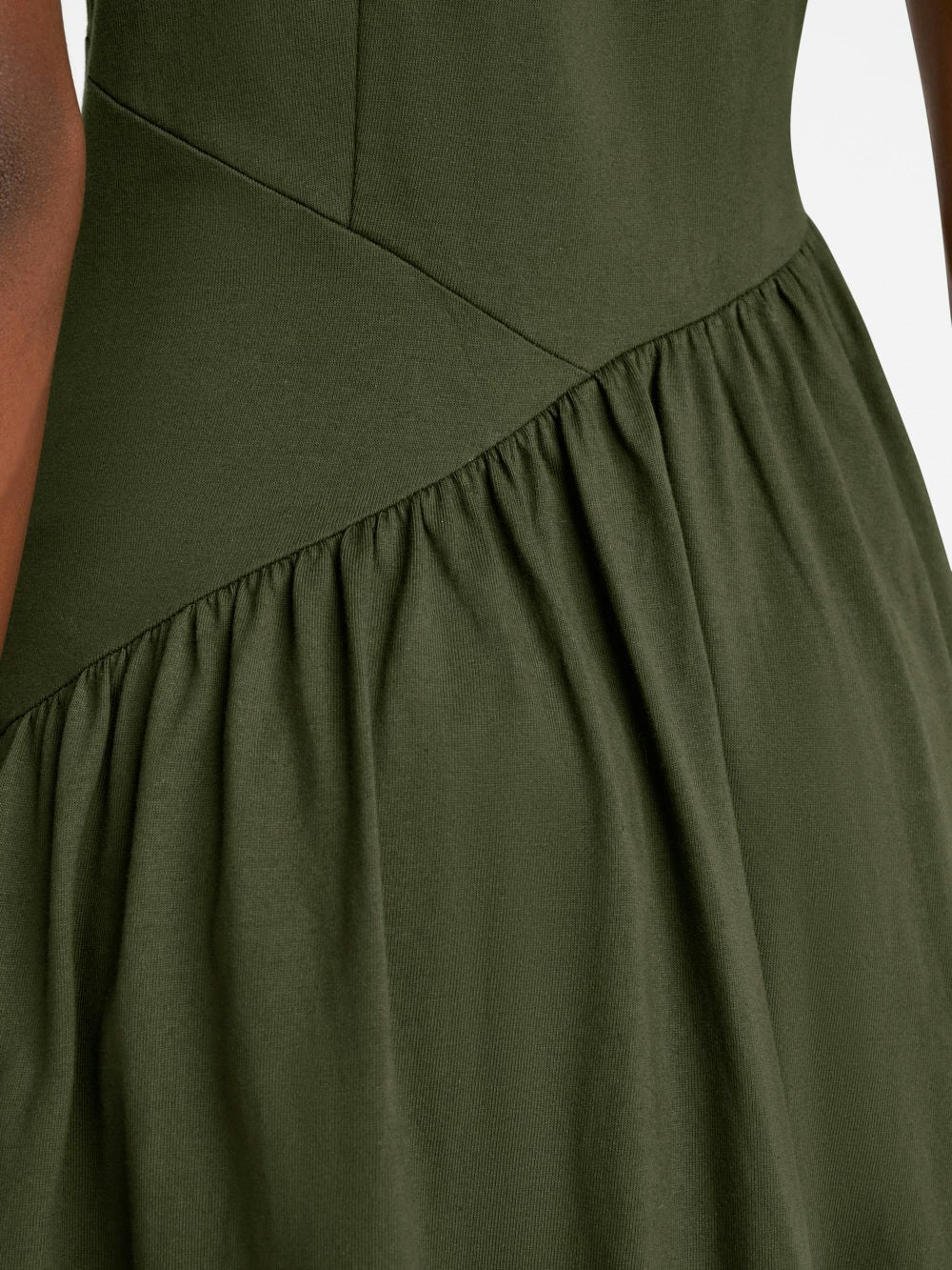 Frame Ribbed-knit Midi Dress In Green