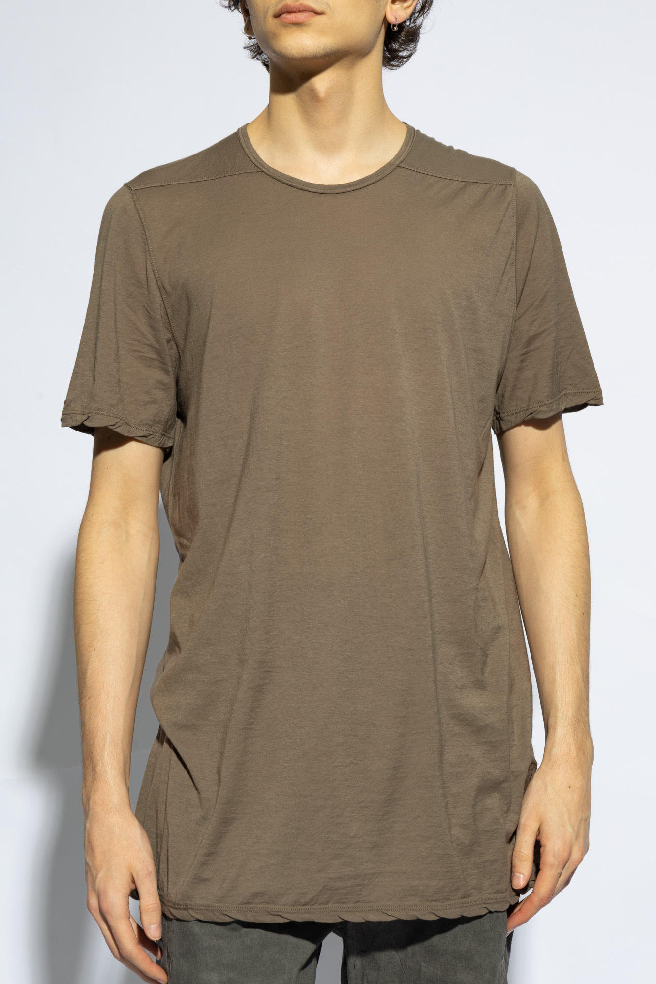Rick Owens Drkshdw Level T Cotton T-shirt In Gray