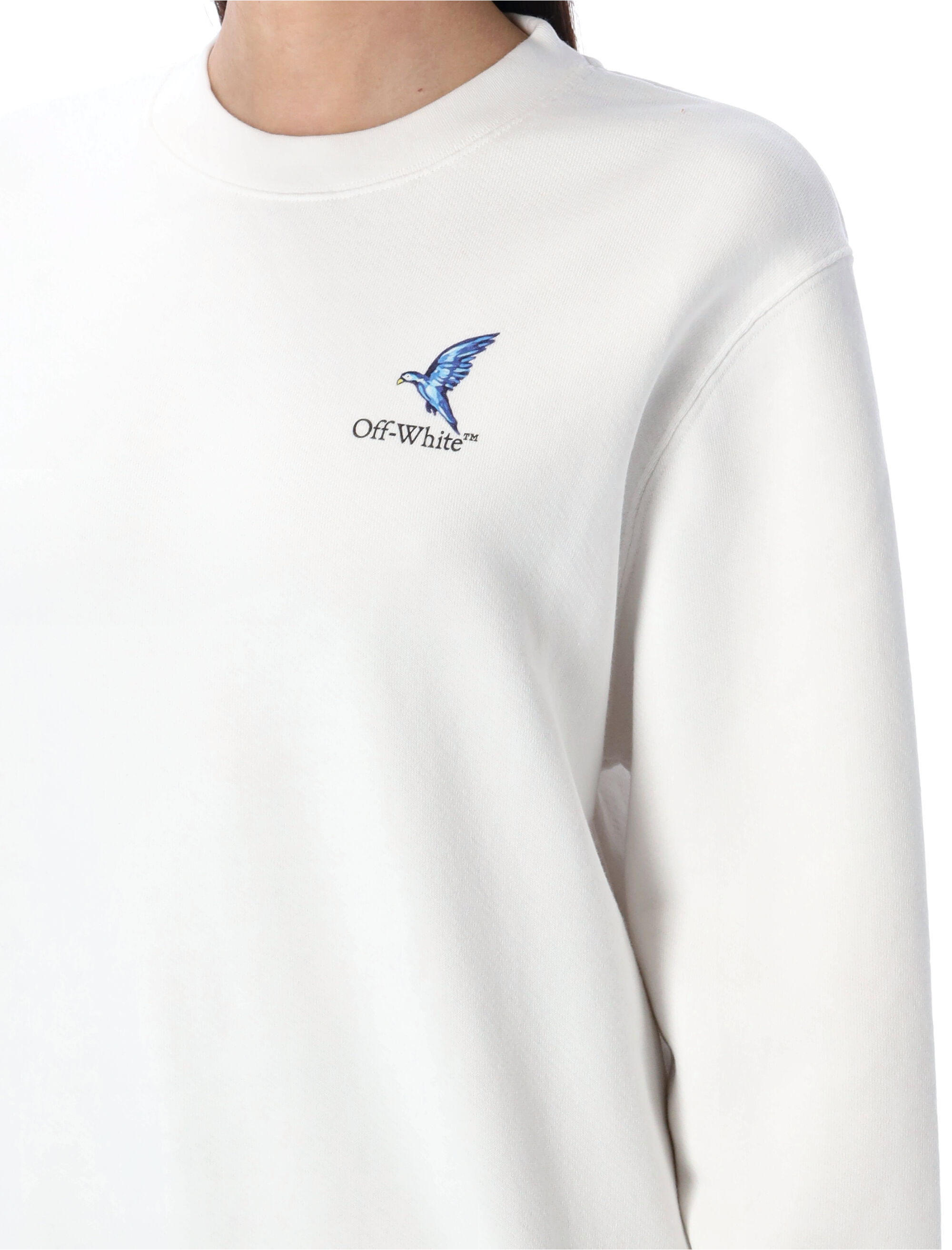 Off-white Women's Fresco Arrow Sweatshirt | Size Medium | 25powba055s25fle001 Color 0110 In White