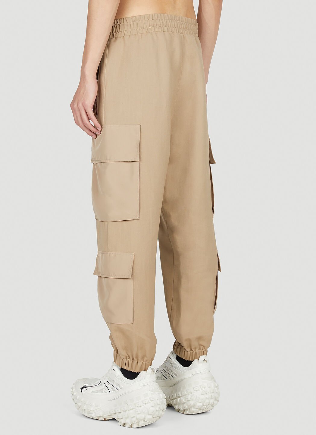 Balmain Cargo Track Pants In Nude