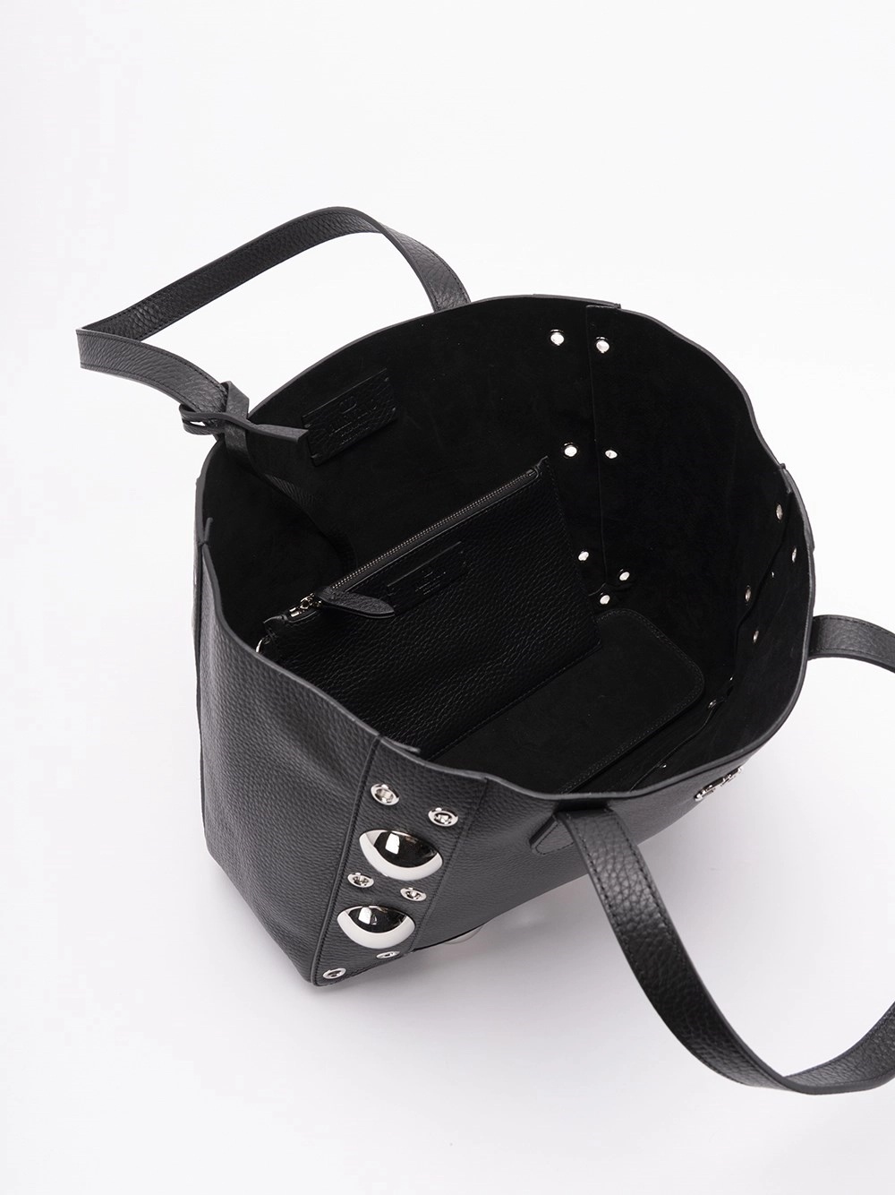 Valentino Logo Shoulder Bag In Black