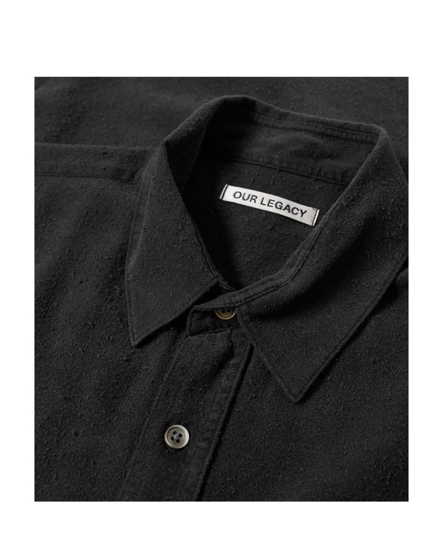 Our Legacy Beyond Buttoned Cuffs Long Sleeve Shirt In Black